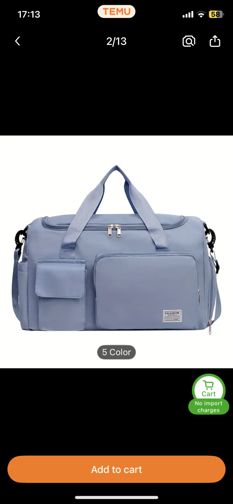 Unisex Large Capacity Travel Gym Bag with Shoe Compartment & Dry-Wet Separation - Durable Nylon Sports Duffel for Women/Men, Casual Commute, Sports, Student Essentials, Sports Equipment Carrier | Modern Luggage Design | Functional Organizer Pockets, Sports Bag - Image 5