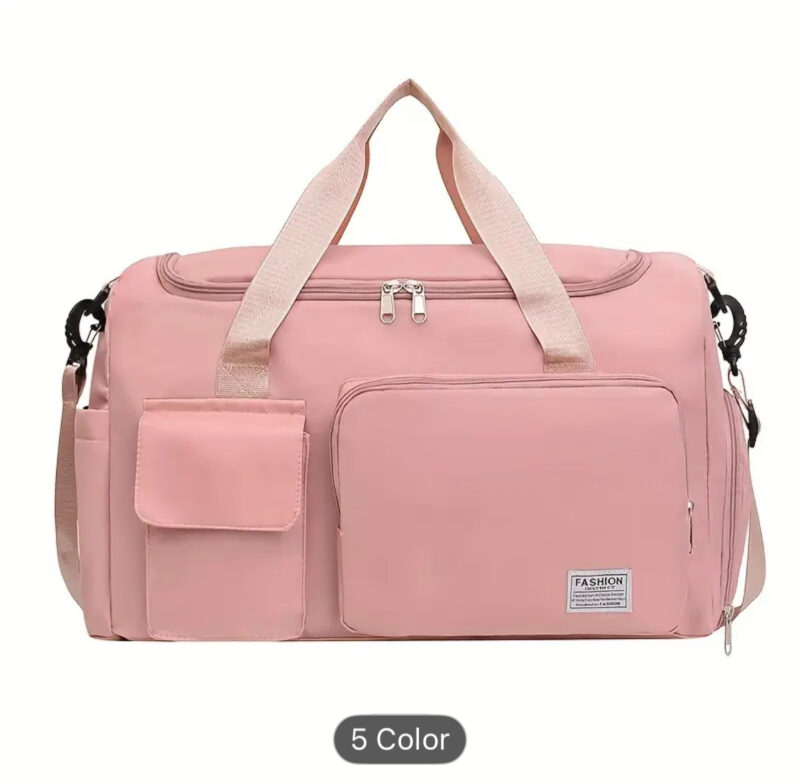 Unisex Large Capacity Travel Gym Bag with Shoe Compartment & Dry-Wet Separation - Durable Nylon Sports Duffel for Women/Men, Casual Commute, Sports, Student Essentials, Sports Equipment Carrier | Modern Luggage Design | Functional Organizer Pockets, Sports Bag - Image 3