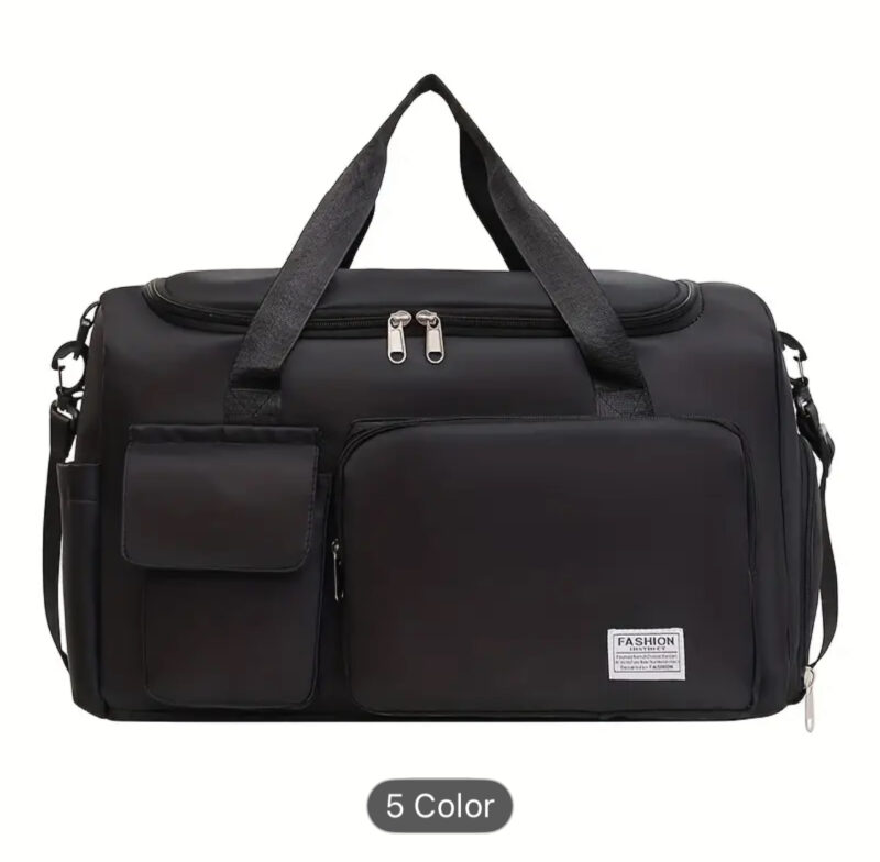 Unisex Large Capacity Travel Gym Bag with Shoe Compartment & Dry-Wet Separation - Durable Nylon Sports Duffel for Women/Men, Casual Commute, Sports, Student Essentials, Sports Equipment Carrier | Modern Luggage Design | Functional Organizer Pockets, Sports Bag - Image 2