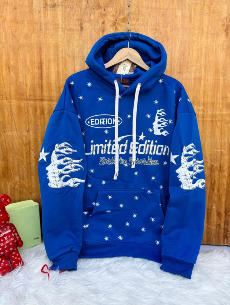 Limited Edition Print Men's Casual Long Sleeve Hooded Sweatshirt - Loose Fit Lightweight Hoodie With Drawstring - Image 2